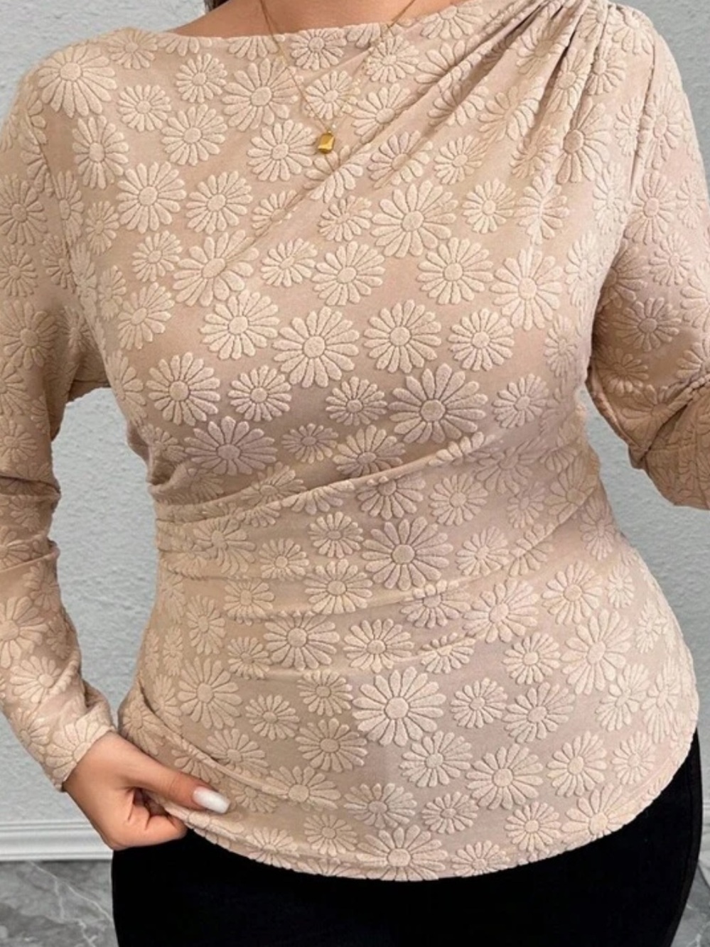 Flower Pattern Blouse - Picture 3 of 5
